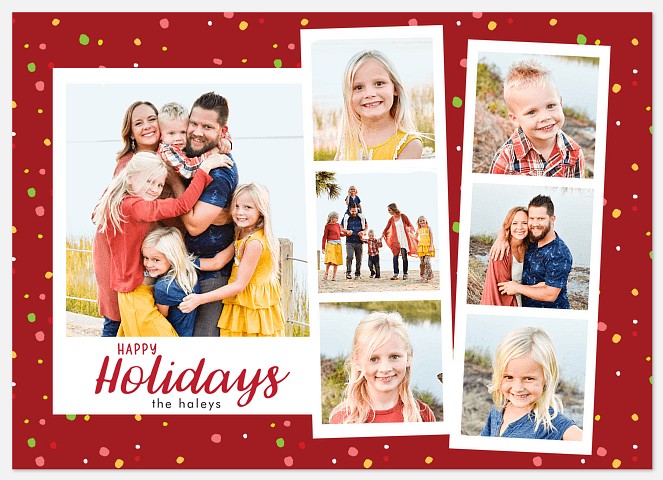 Confectionary Collage Holiday Photo Cards