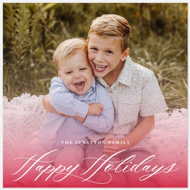 Ombre Overlay Holiday Photo Cards