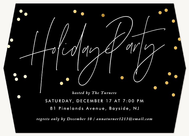 Holiday Confetti Holiday Party Invitations