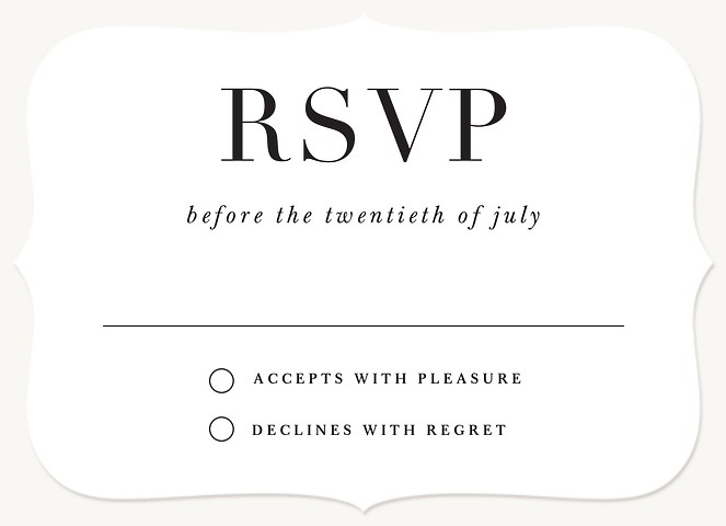 Simply Soho Wedding RSVP Cards