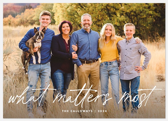 What Matters Most Holiday Photo Cards