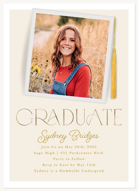 Snapshot Tassel Graduation Invitations