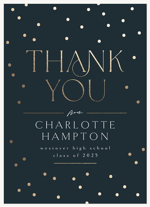 Glamorous Confetti Thank You Cards 