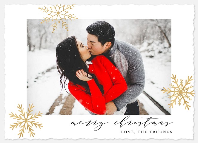 Fanciful Snowflakes Holiday Photo Cards