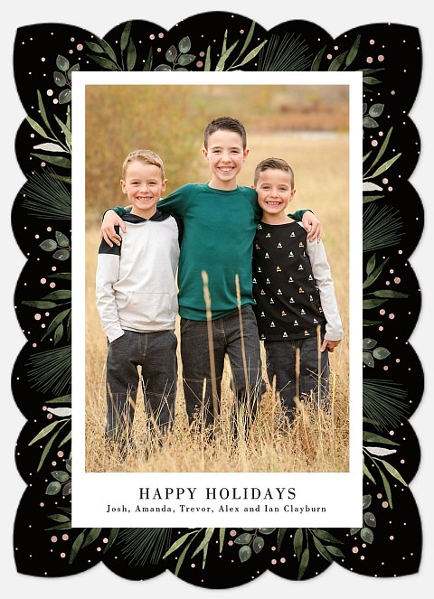 Fresh Foliage Holiday Photo Cards