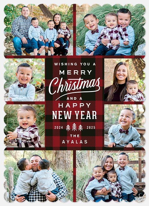 Woodsman Plaid Holiday Photo Cards