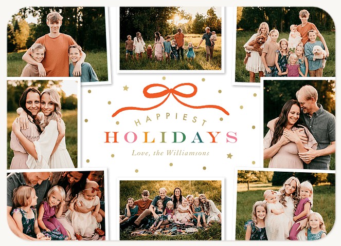 Rainbow Collage Photo Holiday Cards