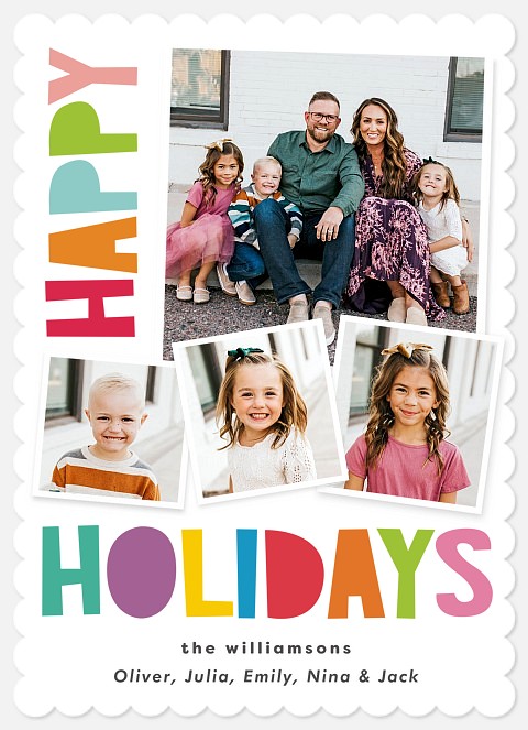 Happy Cutouts Holiday Photo Cards