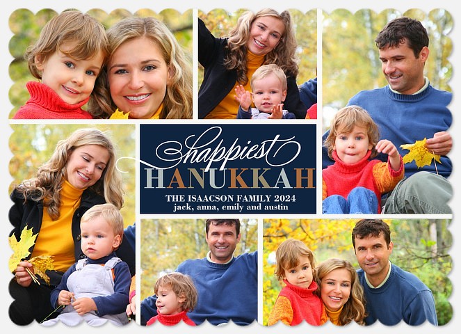 Happiest of Hanukkahs Hanukkah Photo Cards