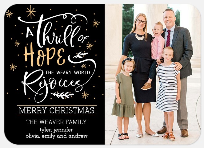 Thrill of Hope Holiday Photo Cards