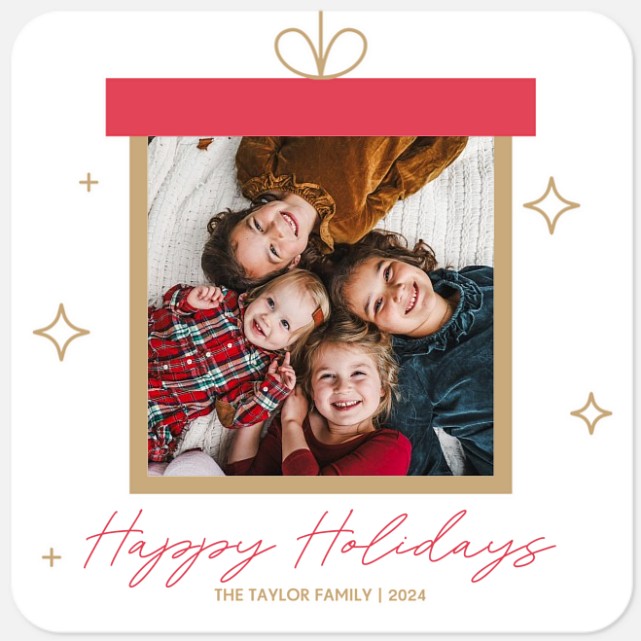 Gilded Gift Holiday Photo Cards