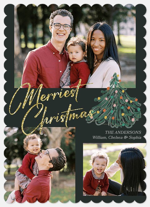 Old Fashioned Tree Holiday Photo Cards