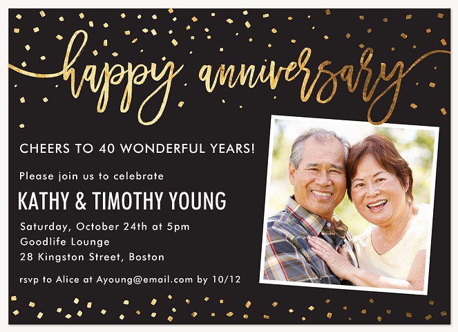 Happiest Anniversary Wedding Anniversary Invitations