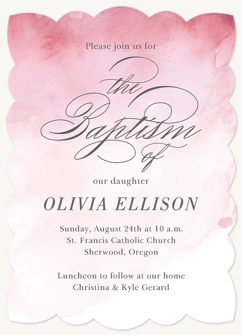 Ocean Script Baptisms & Christening Invitations