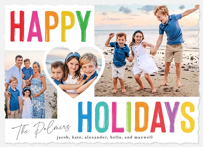 Painted Type Holiday Photo Cards