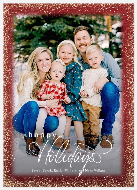 Twinkling Trim Holiday Photo Cards