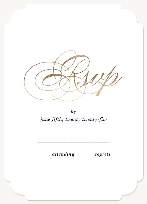 Flourished Milestone Bar Mitzvah RSVP Cards