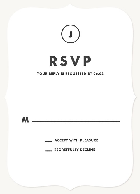 Crisp & Clean Bar Mitzvah RSVP Cards