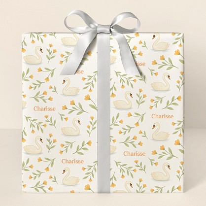 Sweet Swans Wrapping Paper