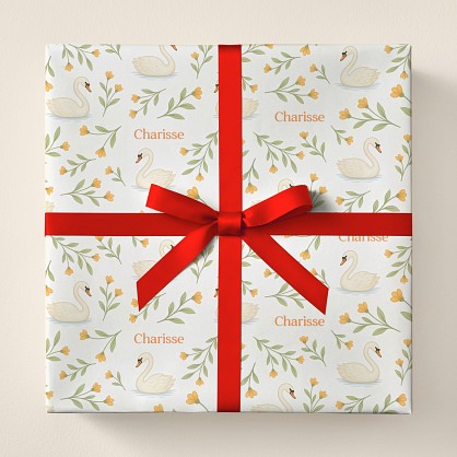 Sweet Swans Wrapping Paper