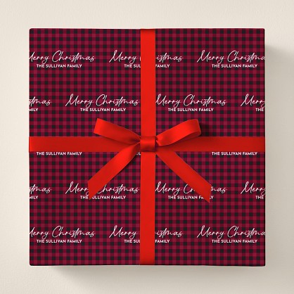Cozy Plaid Holiday Wrapping Paper