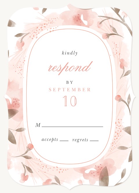 Blushing Flora Quinceañera RSVP Cards