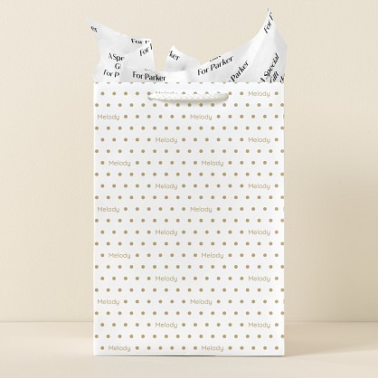 Dotted Name Gift Bag