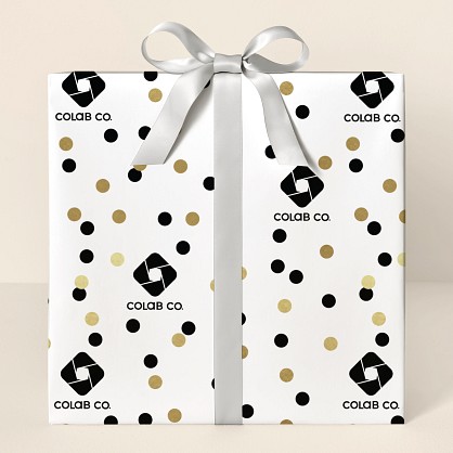 Champagne Confetti Wrapping Paper