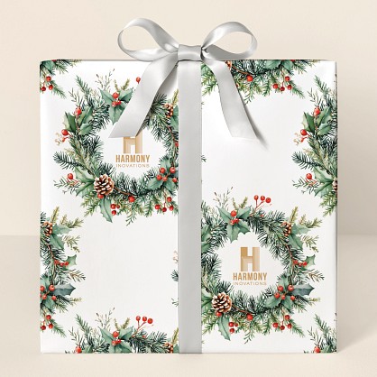 Holiday Wreaths Wrapping Paper