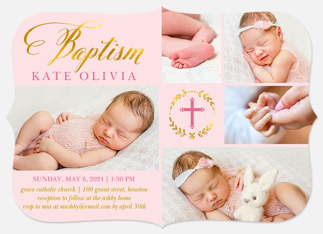 Bright Baptism Baptism Christening Invitations