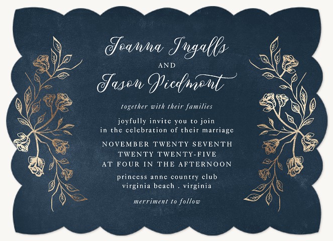 Indigo Splendor Wedding Invitations