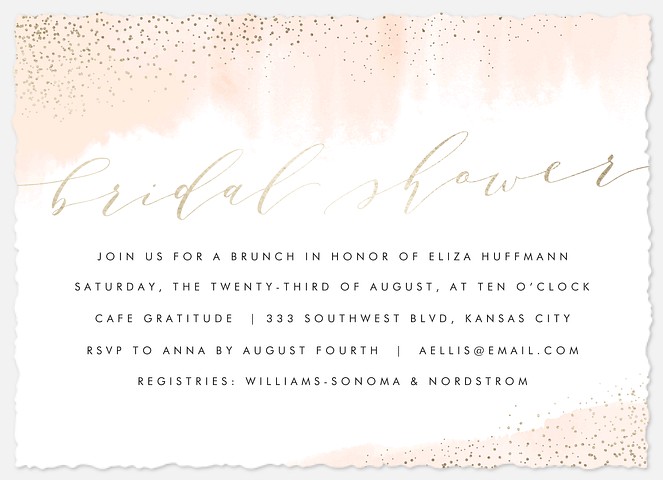 Rosy Chic Bridal Shower Invitations