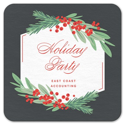 Berries & Boughs Custom Coasters