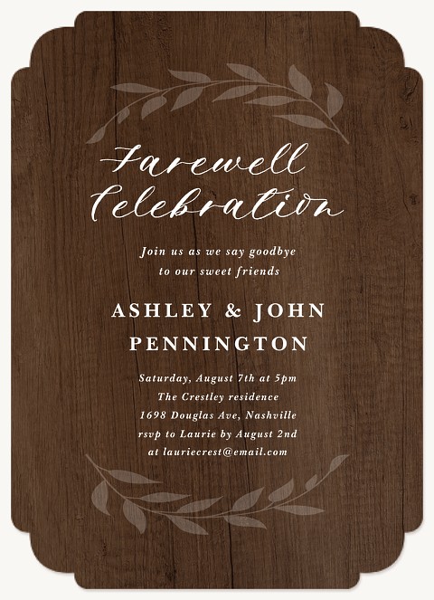 Farmhouse Farewell Party Invitations