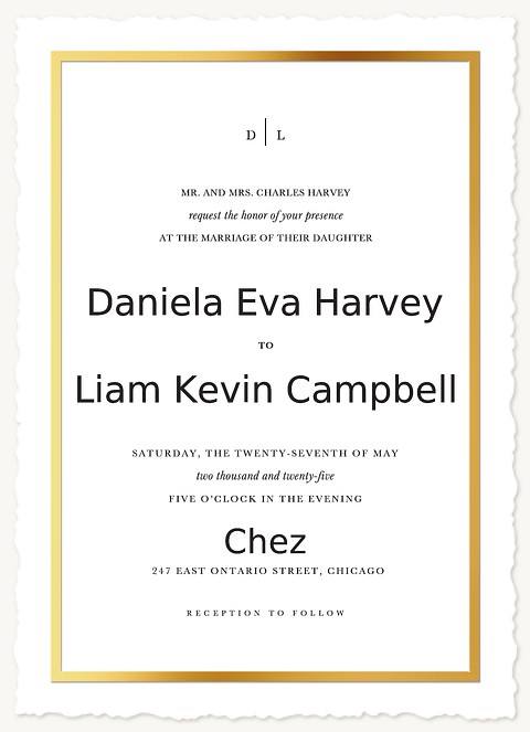 Royal Initials Wedding Invitations