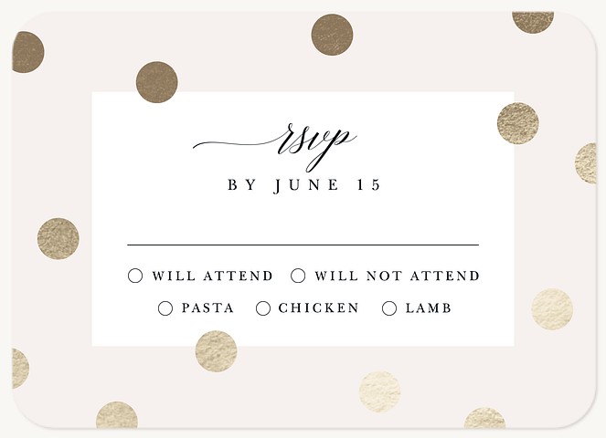 Modern Gilding Wedding RSVP Cards