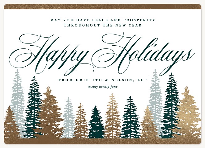 Winter Forest Holiday & Christmas Magnet Cards