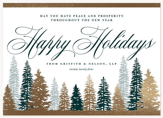 Winter Forest Business Holiday Cards