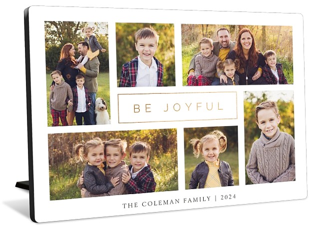 Modern Joy Collage Tabletop Photo Panel