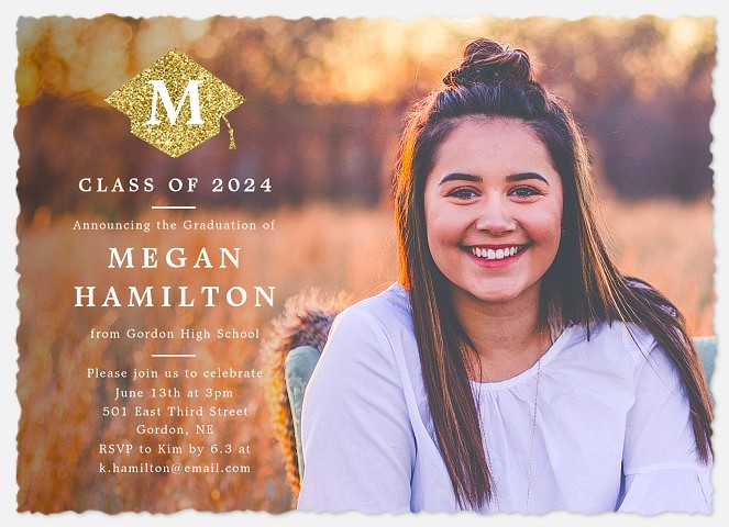 Glittering Cap Graduation Cards