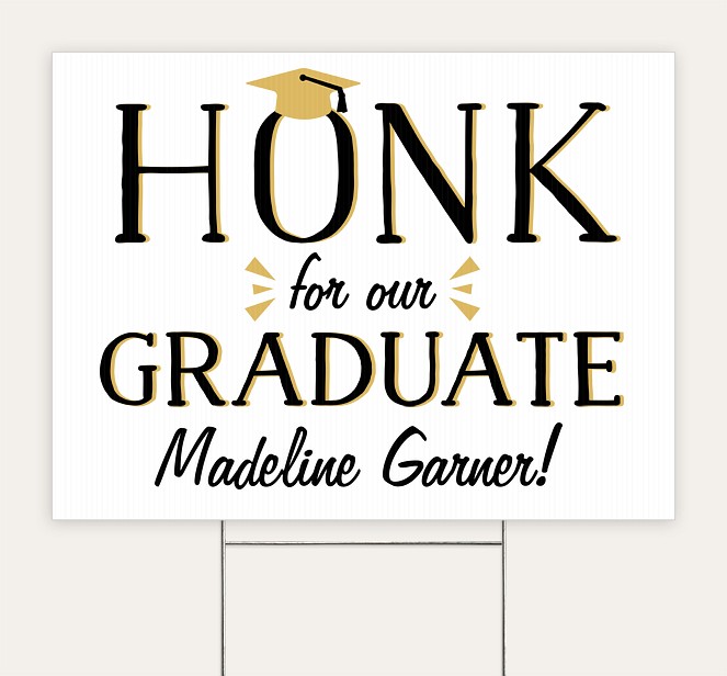 Honk for the Grad Custom Yard Signs