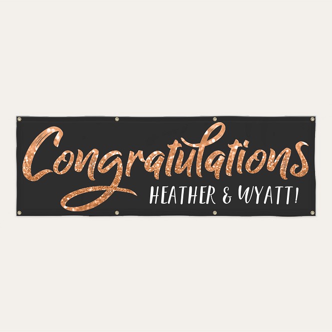 Sparkling Congrats Custom Banners