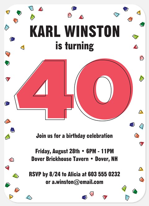 Milestone Pop Adult Birthday Invitations