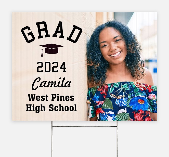 Classic Grad Overlay Graduation Yard Signs