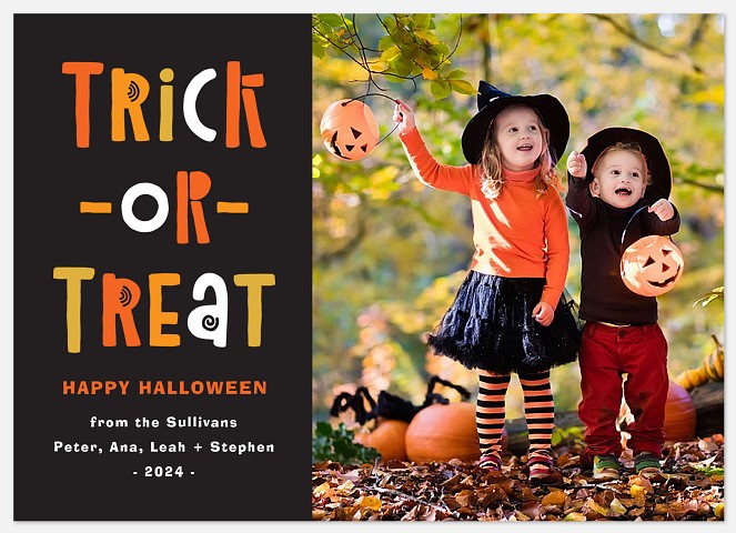 Autumn Treats Halloween Photo Cards