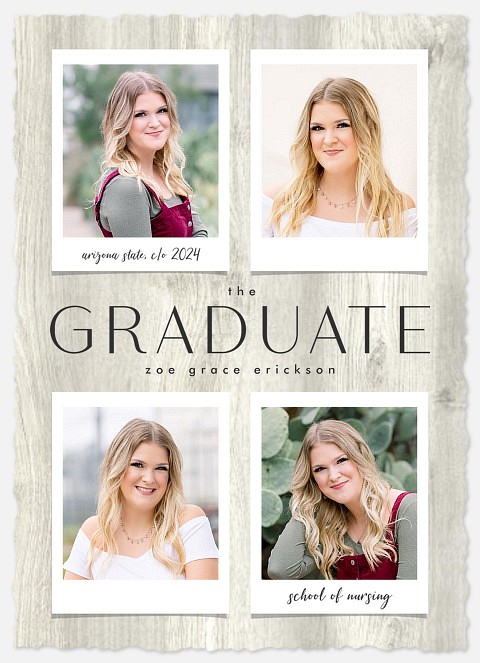 Rustic Snapshots Graduation Cards